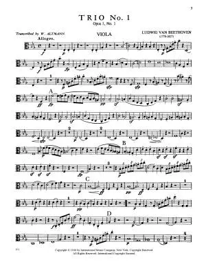 Six Celebrated Piano Trios - Beethoven - Viola Part