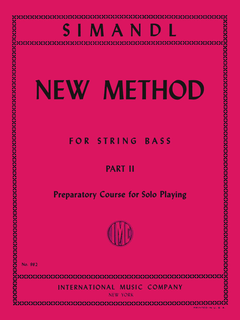 New Method, Part 2 - Simandl - Double Bass - Book