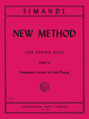 New Method, Part 2 - Simandl - Double Bass - Book