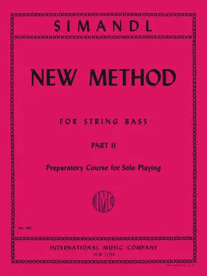 New Method, Part 2 - Simandl - Double Bass - Book
