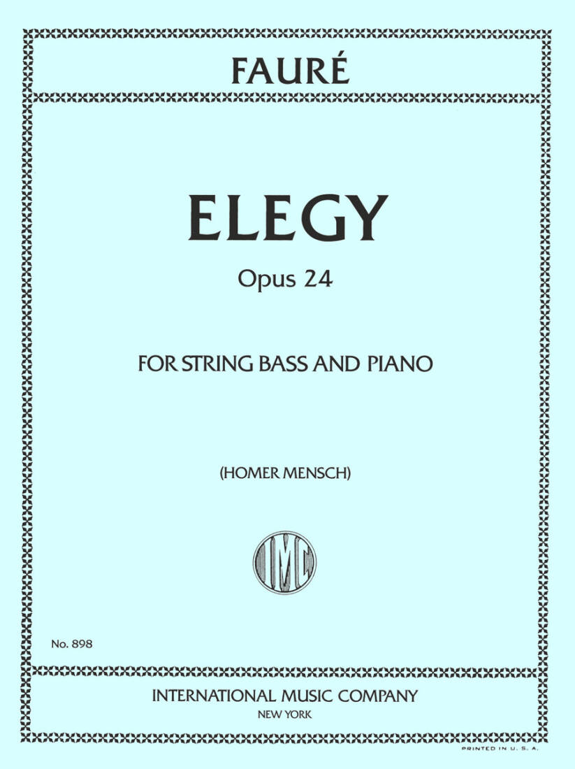 Elegy, Op. 24 - Faure - String Bass - Sheet