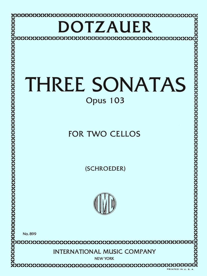 Three Sonatas, Op. 103 - Dotzauer - Cello Duet - Book