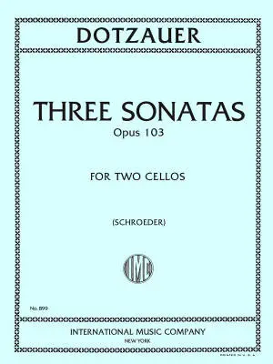 International Music Company - Three Sonatas, Op. 103 - Dotzauer - Cello Duet - Book