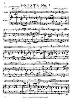 Twelve Sonatas, Op. 5, Volume 2 - Corelli - Violin/Piano - Book