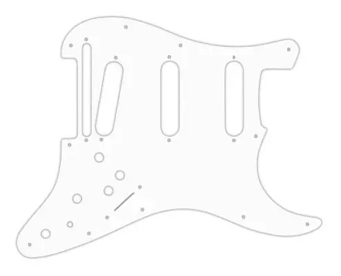 WD Music - Custom Pickguard for Fender 1998-2005 Made in Mexico Roland Ready Stratocaster - White
