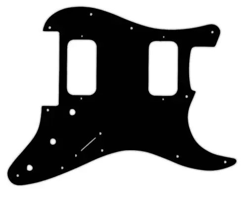 WD Music - Custom Pickguard for Fender 2012-Present Made in Mexico Blacktop Stratocaster HH Floyd Rose - Black