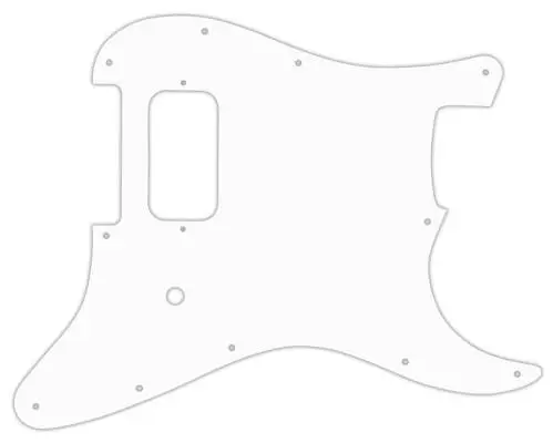 WD Music - Custom Pickguard for Fender Tom Delonge Stratocaster - White/Black/White
