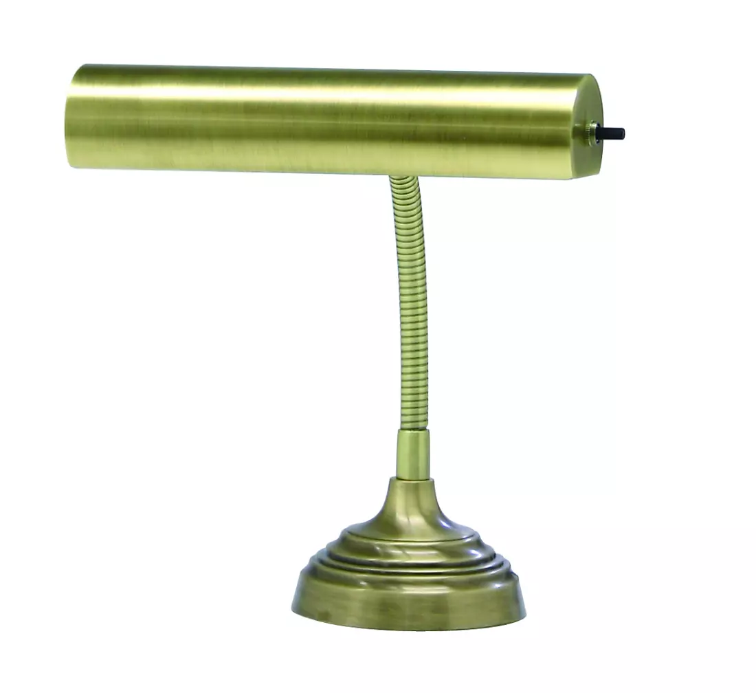 Advent Piano/Desk Lamp - Antique Brass Goose Neck