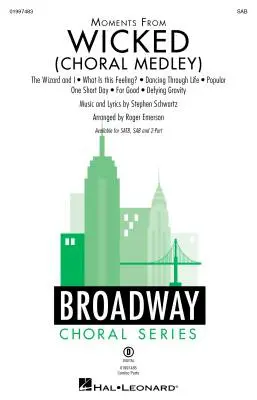 Hal Leonard - Moments from Wicked - Schwartz/Emerson - Choral Octavo - SAB Accompanied