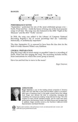 September - Emerson - Choral Octavo - 3-Pt Accompanied