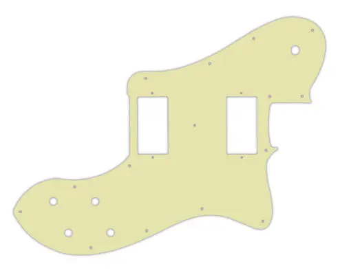 WD Music - Custom Pickguard for Fender 2013-Present Chris Shiflett Telecaster Deluxe - Vintage Green 3-Ply