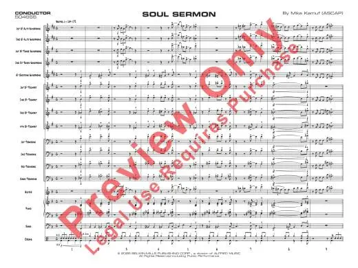 Soul Sermon - Kamuf - Jazz Ensemble - Gr. 3.5