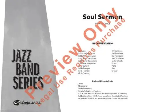 Soul Sermon - Kamuf - Jazz Ensemble - Gr. 3.5
