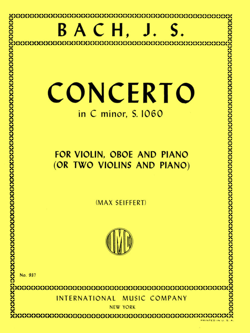 Concerto in C Minor, S. 1060 - Bach - Piano Trio