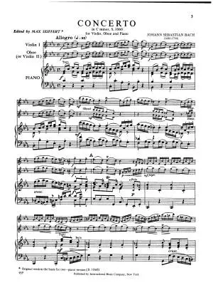 Concerto in C Minor, S. 1060 - Bach - Piano Trio