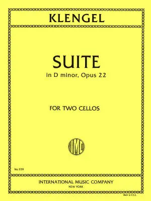 International Music Company - Suite in D Minor, Op. 22 - Klengel - Cello Duet - Book