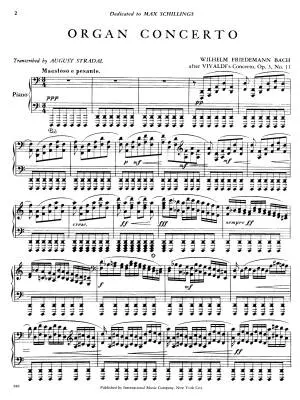 Organ Concerto in D Minor, Op. 3, No. 11, RV 565 - Bach - Piano - Book