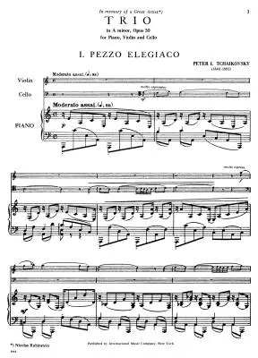 Trio in A Minor, Op. 50 - Tchaikovsky - Piano Trio