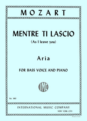 International Music Company - Mentre Ti Lascio, O Figlia K. 513 - Mozart - Bass Voice/Piano - Sheet