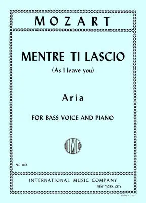 International Music Company - Mentre Ti Lascio, O Figlia K. 513 - Mozart - Bass Voice/Piano - Sheet