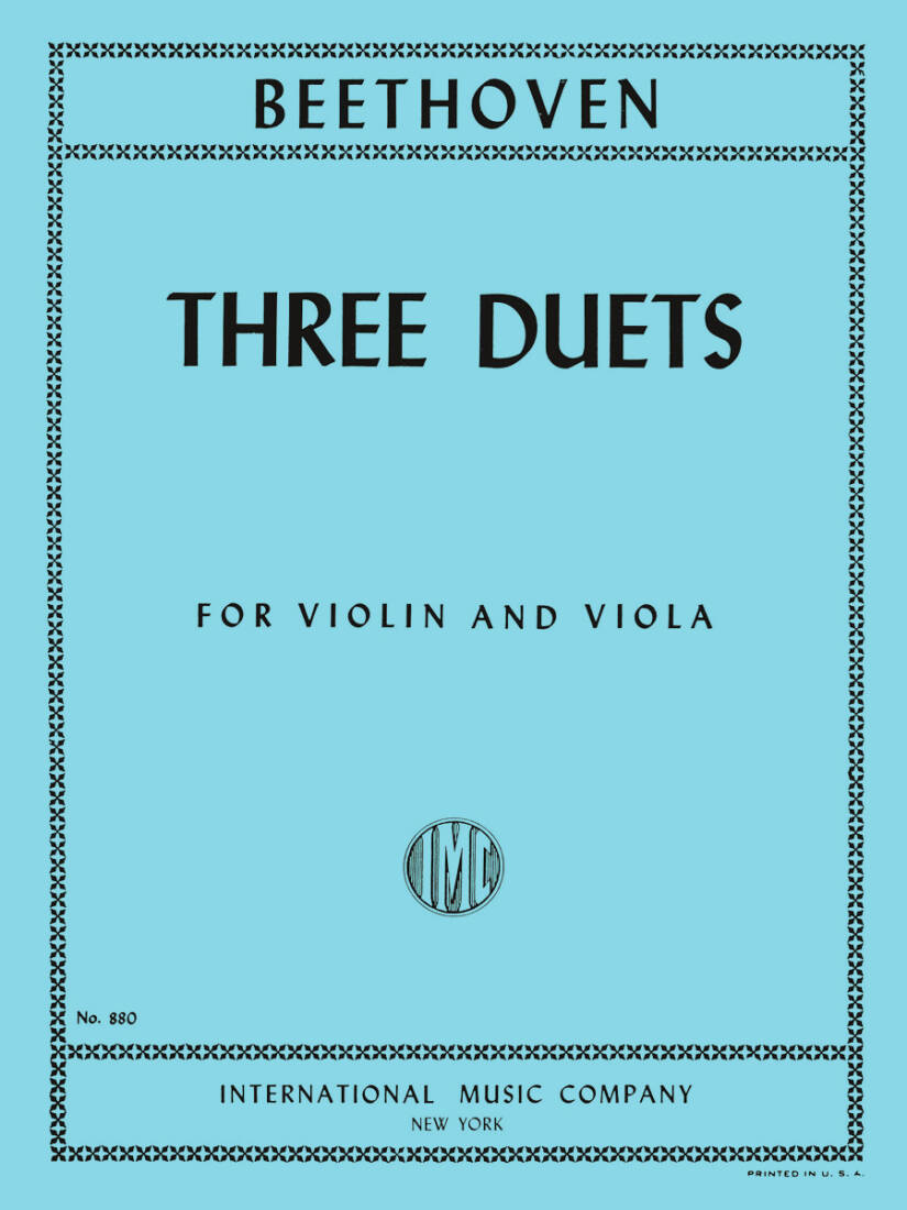 Three Duets - Beethoven - Violin/Viola - Book