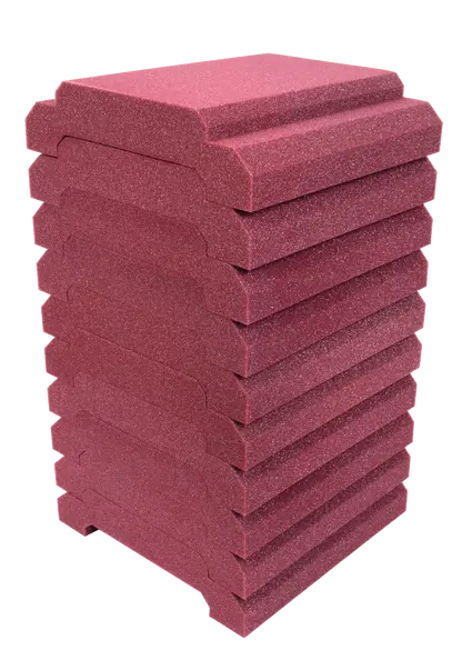 WaveCave Royale 3\'\' x 12\'\' x 12\'\' (10 Pack)  - Burgundy