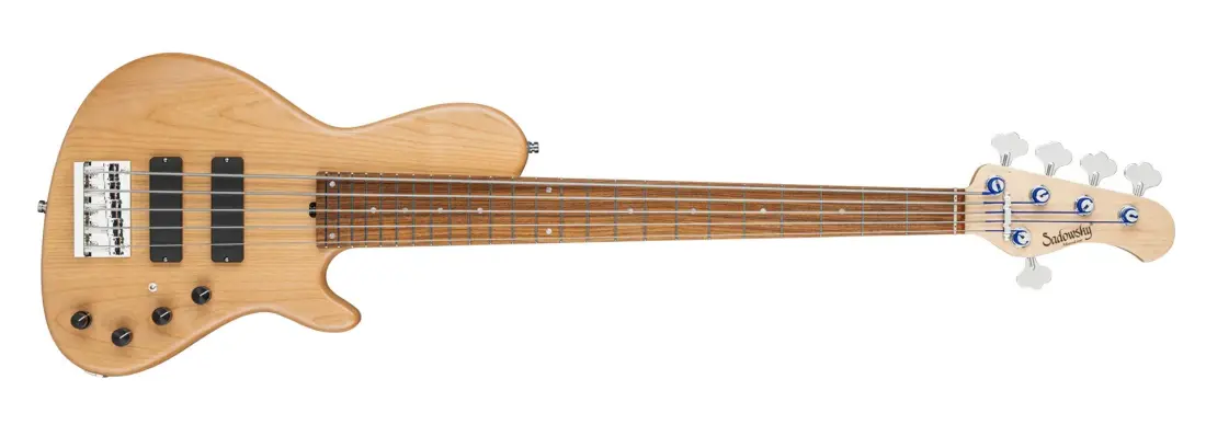 MetroLine 24-Fret Single Cut 5-String Bass, Morado Fingerboard - Natural