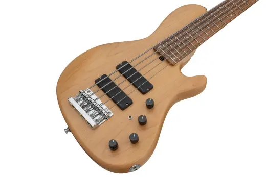 MetroLine 24-Fret Single Cut 5-String Bass, Morado Fingerboard - Natural