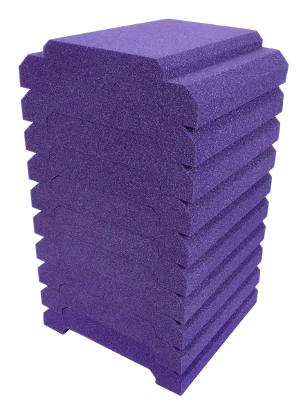 WaveCave Royale 3\'\' x 12\'\' x 12\'\' (10 Pack)  - Purple