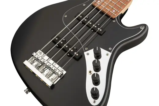 MetroLine 24-Fret Vintage Single Cut 5-String Bass, Morado Fingerboard - Black Satin
