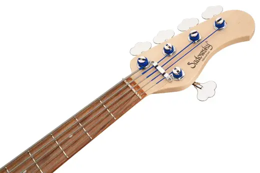 MetroLine 24-Fret Vintage Single Cut 5-String Bass, Morado Fingerboard - Black Satin