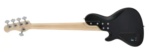 MetroLine 24-Fret Vintage Single Cut 5-String Bass, Maple Fingerboard - Black Satin