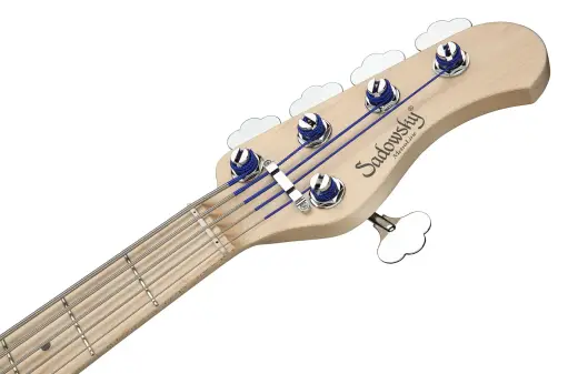 MetroLine 24-Fret Vintage Single Cut 5-String Bass, Maple Fingerboard - Black Satin