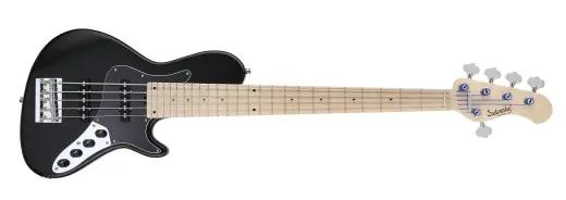 Sadowsky Guitars - MetroLine 24-Fret Vintage Single Cut 5-String Bass, Maple Fingerboard - Black Satin