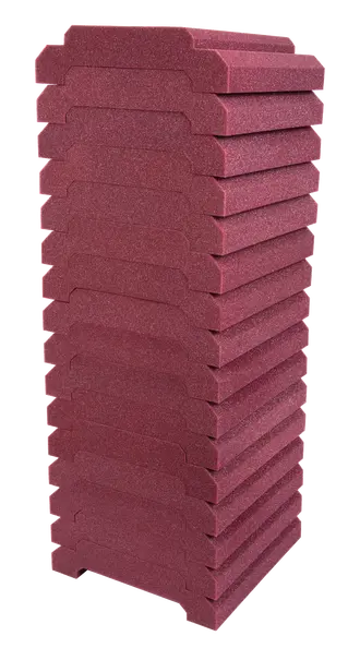 WaveCave Royale 3\'\' x 12\'\' x 12\'\' (16 Pack)  - Burgundy