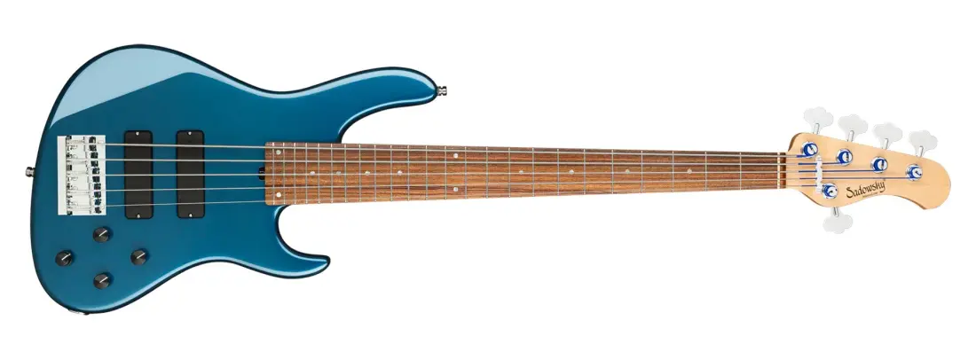 MetroLine 24-Fret Modern 5-String Bass, Morado Fingerboard - Dark Lake Placid Blue
