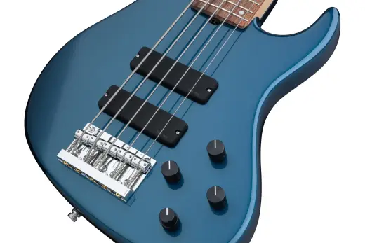 MetroLine 24-Fret Modern 5-String Bass, Morado Fingerboard - Dark Lake Placid Blue