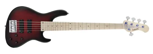 Sadowsky Guitars - MetroLine 24-Fret Modern 5-String Bass, Maple Fingerboard - Burgundy Blackburst