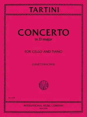 International Music Company - Concerto in D Major - Tartini - Cello/Piano - Book