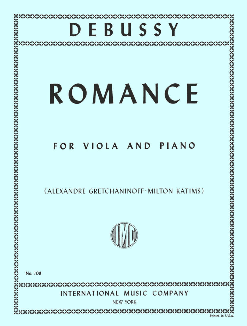 Romance - Debussy - Viola/Piano - Sheet