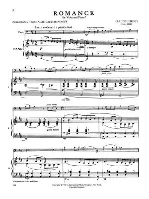 Romance - Debussy - Viola/Piano - Sheet