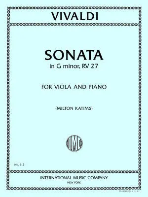 International Music Company - Sonata in G Minor, RV 27 (Op. 2, No. 1) - Vivaldi - Viola/Piano - Book