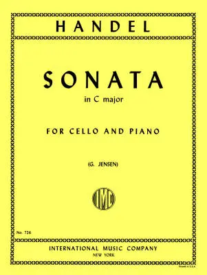 International Music Company - Sonata in C Major - Handel - Cello/Piano - Book