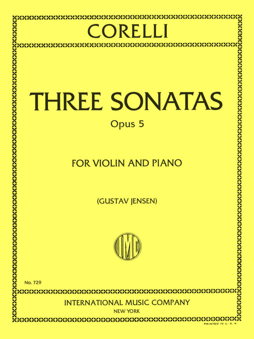 Three Selected Sonatas, Op. 5 - Corelli - Violin/Piano - Book
