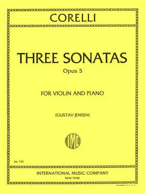 International Music Company - Three Selected Sonatas, Op. 5 - Corelli - Violin/Piano - Book