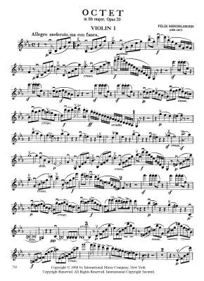 Octet in E Flat Major, Op. 20 - Mendelssohn - String Octet