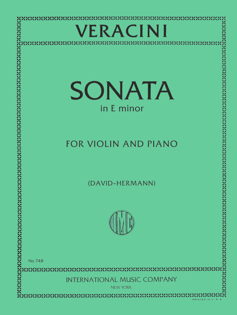 Sonata in E Minor - Veracini - Violin/Piano - Book