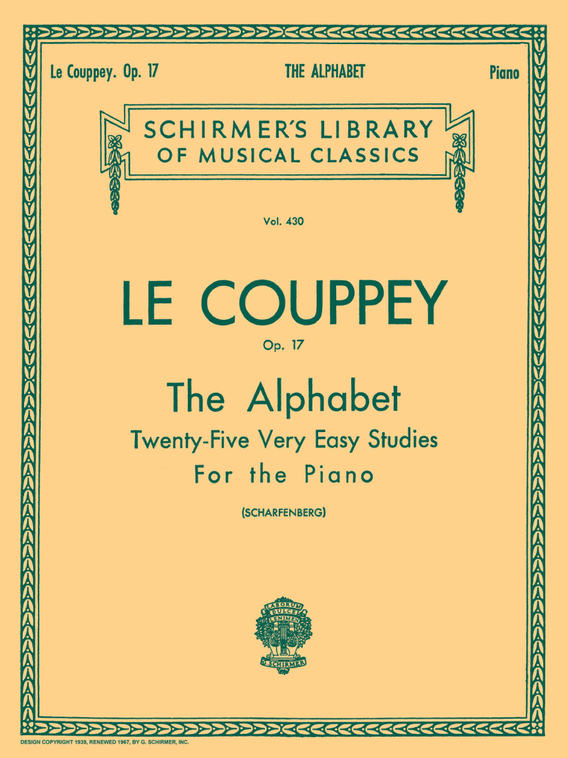 Alphabet, Op. 17 (25 Very Easy Studies) - Le Couppey/Scharfenberg - Piano