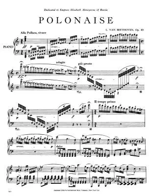Polonaise in C Major, Op. 89 - Beethoven - Piano - Sheet