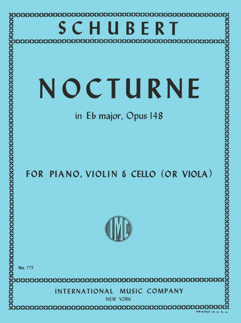 Nocturne in E Flat Major, Op. 148 - Schubert - Piano Trio